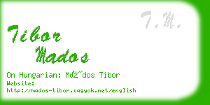 tibor mados business card